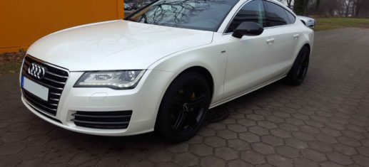 Audi A7 4G 3.0 - S7 renovation and retrofitting ActiveSound - lateral front view