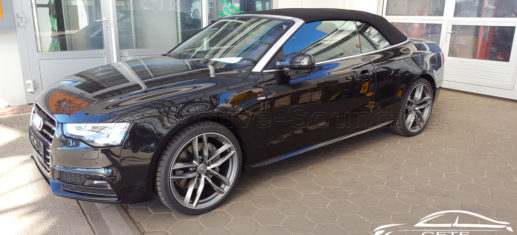 Audi A5 8F Add Blue - Active Sound retrofitting - Chromblenden - encodings - lateral front view