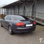 Audi A8 4E 4.2 TDI S-Optik - Active Sound Nachrüstung - seitliche Heckansicht