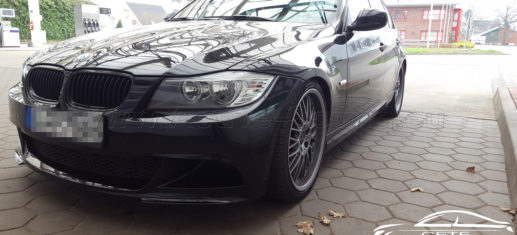 BMW 3er E90 - Active Sound Nachrüstung - seitliche Heckansicht